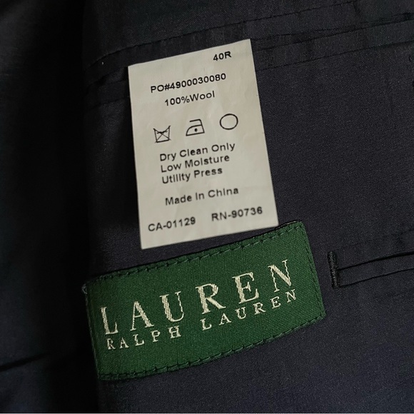 NWOT Men’s Ralph Lauren Classic-Fit Ultraflex Stretch Wool Blazer - Navy 40R - Picture 11 of 12